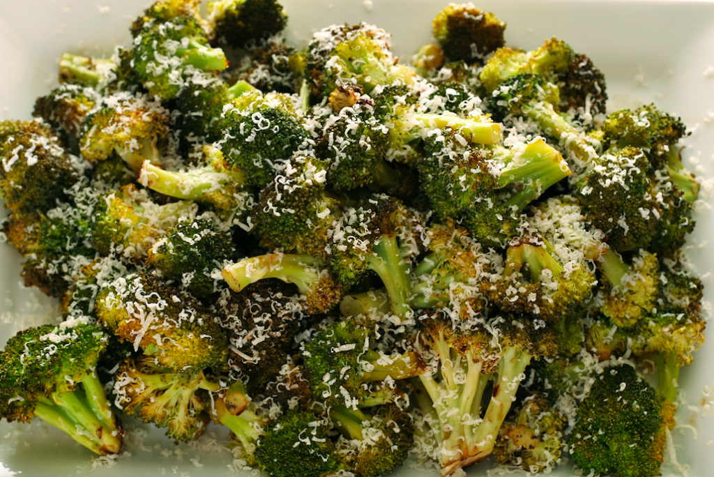 Roasted Broccoli with Vinegar-Mayo Glaze
